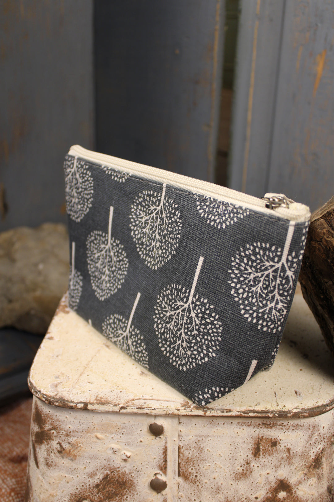 Silver Forest Zipper Pouch