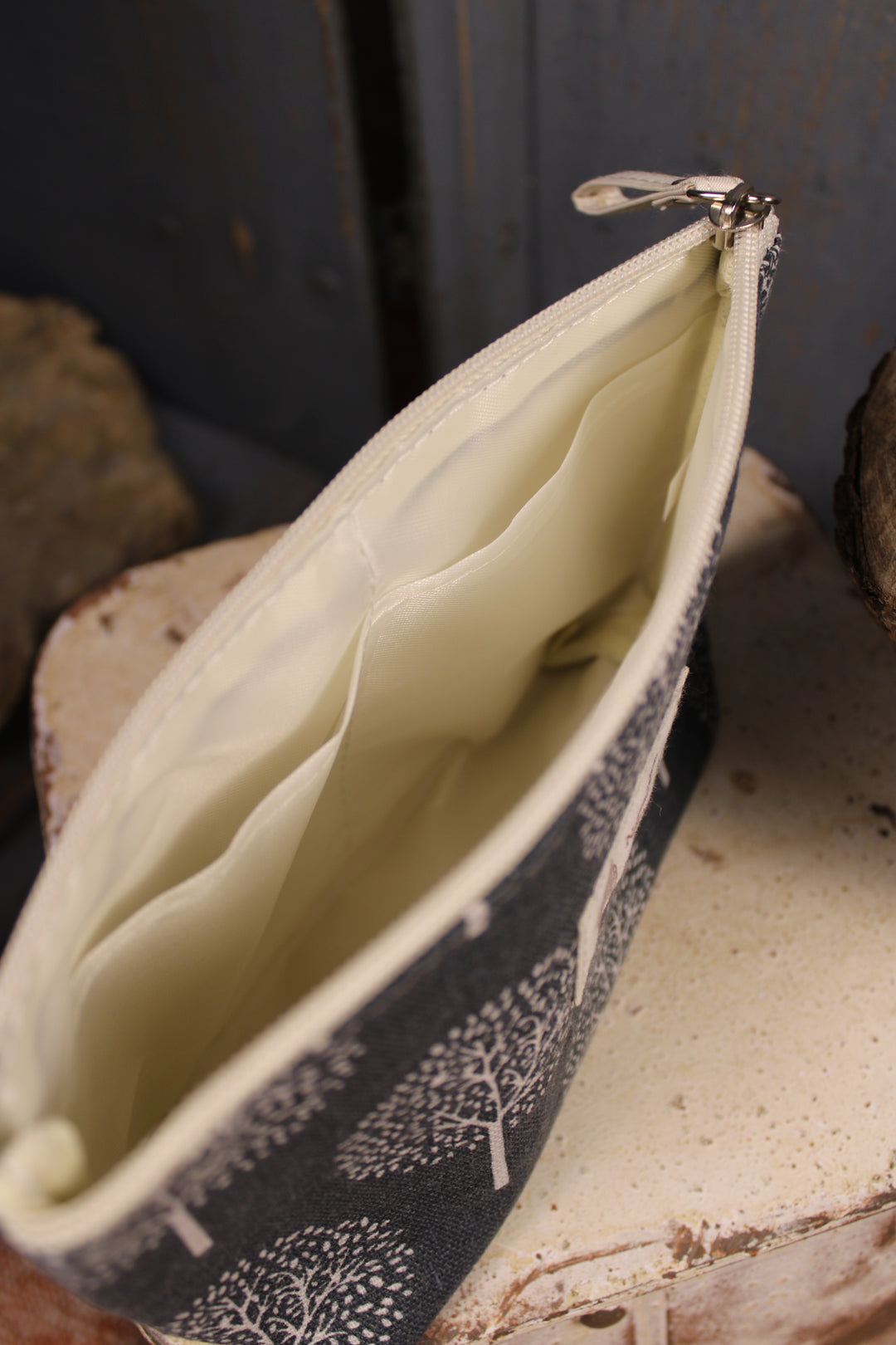 Silver Forest Zipper Pouch