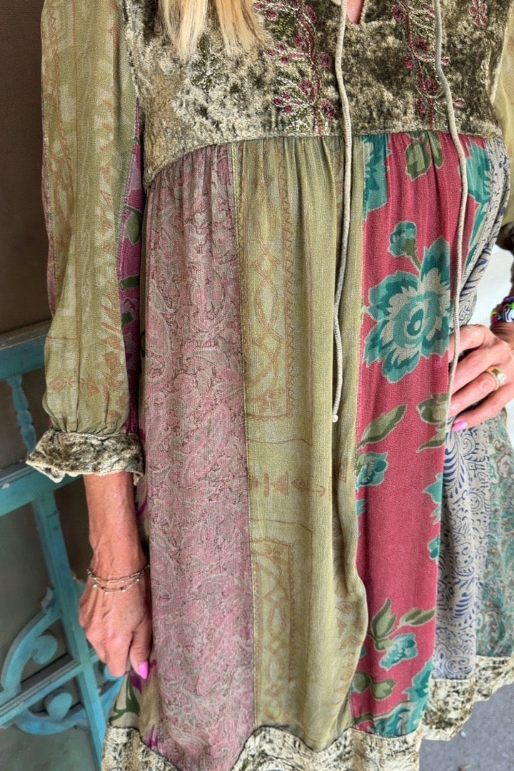 Polished Patchwork Gravel Dress
