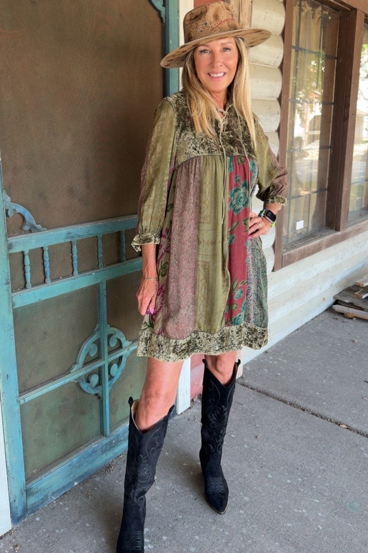 Polished Patchwork Gravel Dress