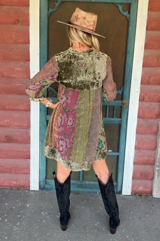 Polished Patchwork Gravel Dress