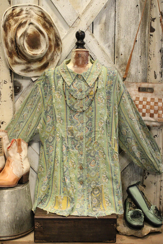 Paisley And Patches Button Down