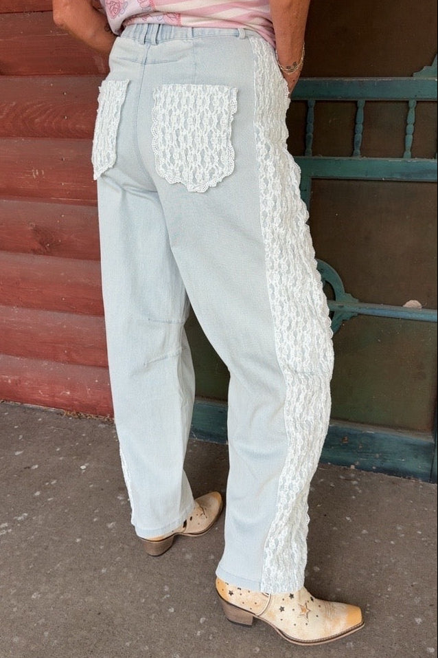 Sweetheart Lace Jeans