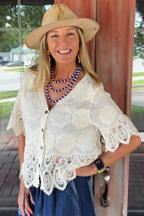 Meadow Blossom Cotton Top