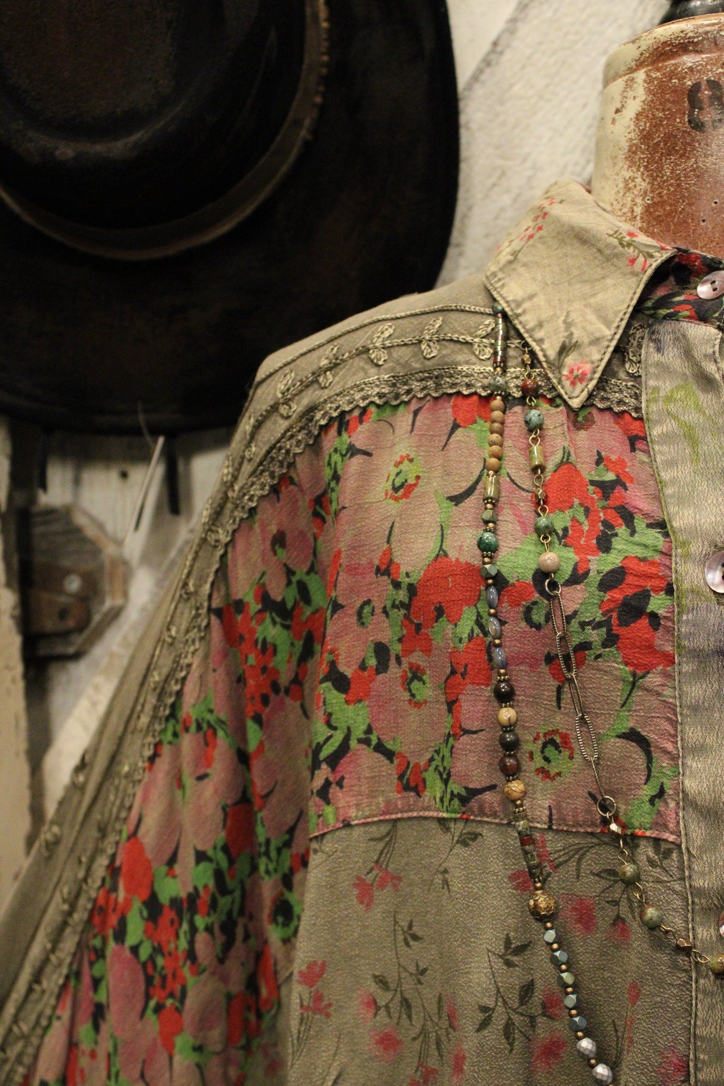 Enchanted Gravel Button Up Blouse