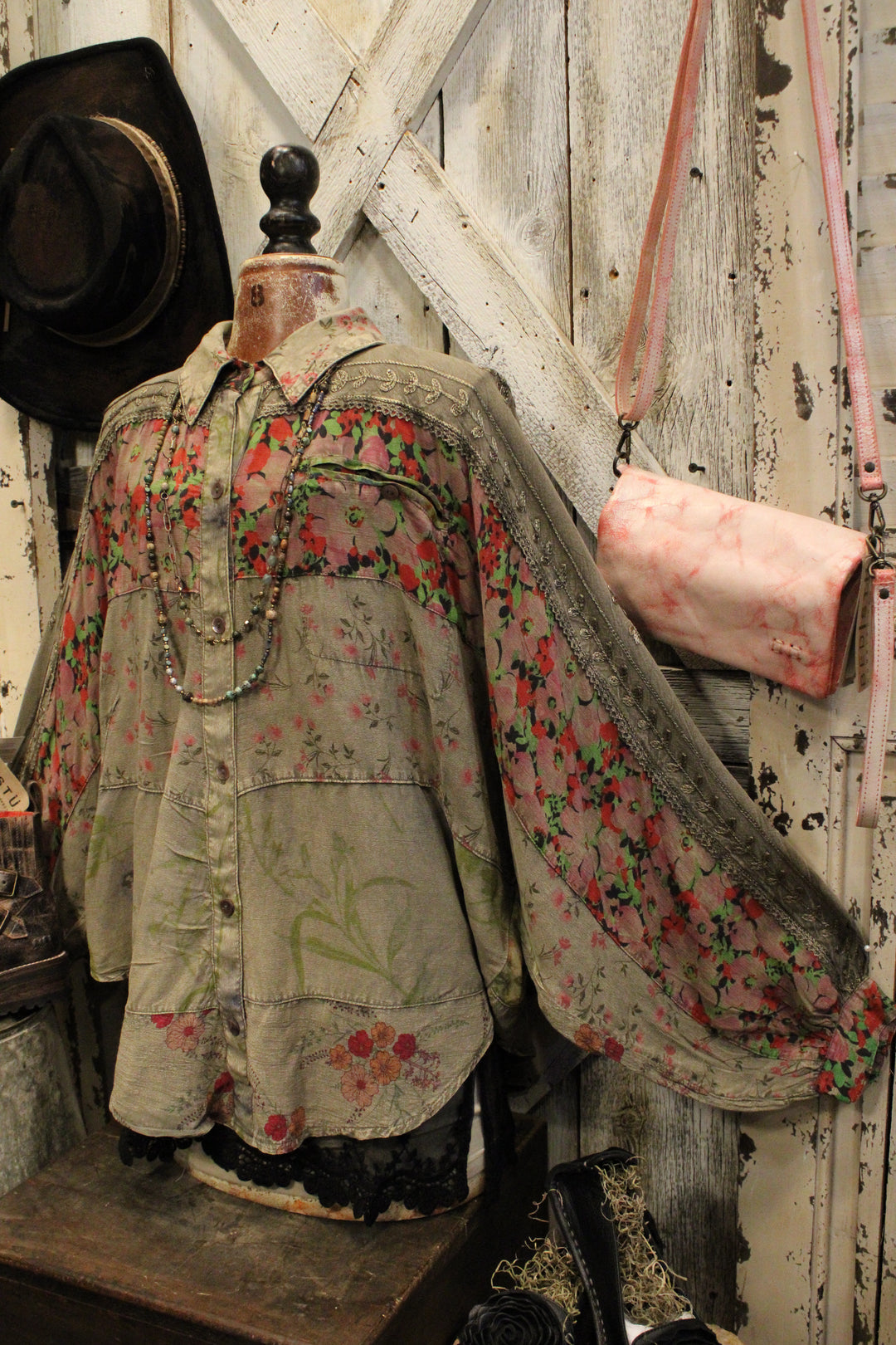 Enchanted Gravel Button Up Blouse
