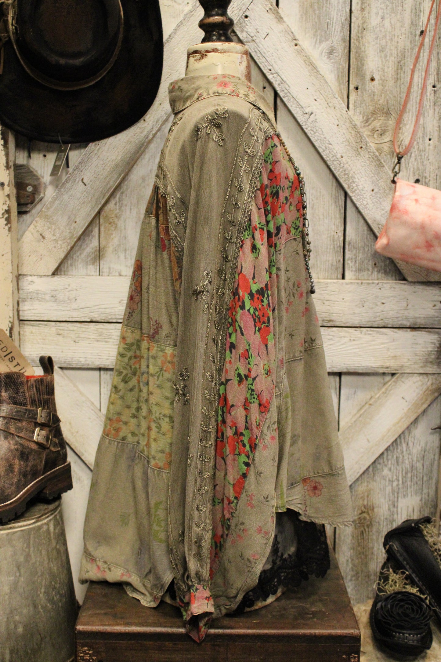 Enchanted Gravel Button Up Blouse