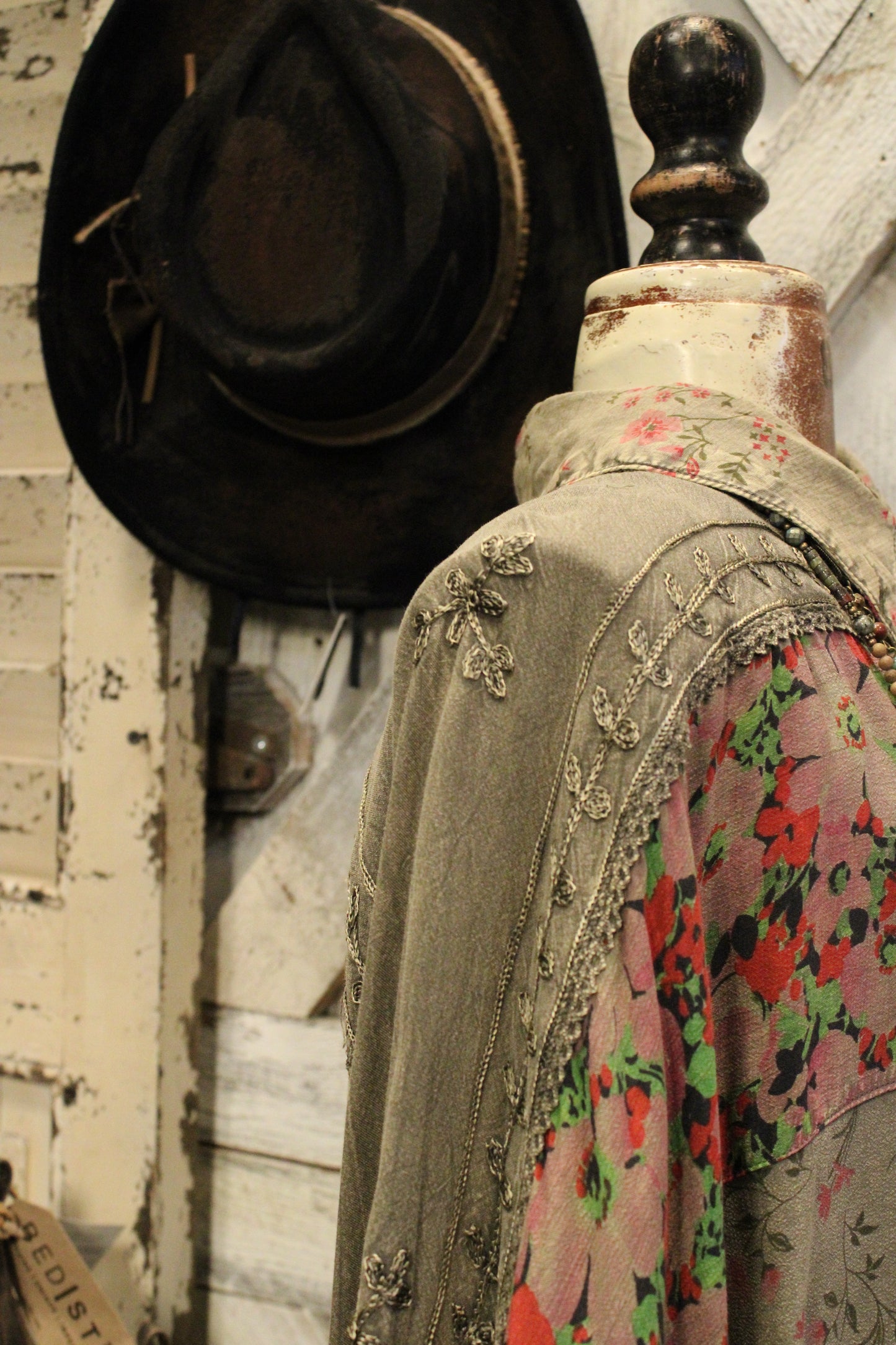 Enchanted Gravel Button Up Blouse