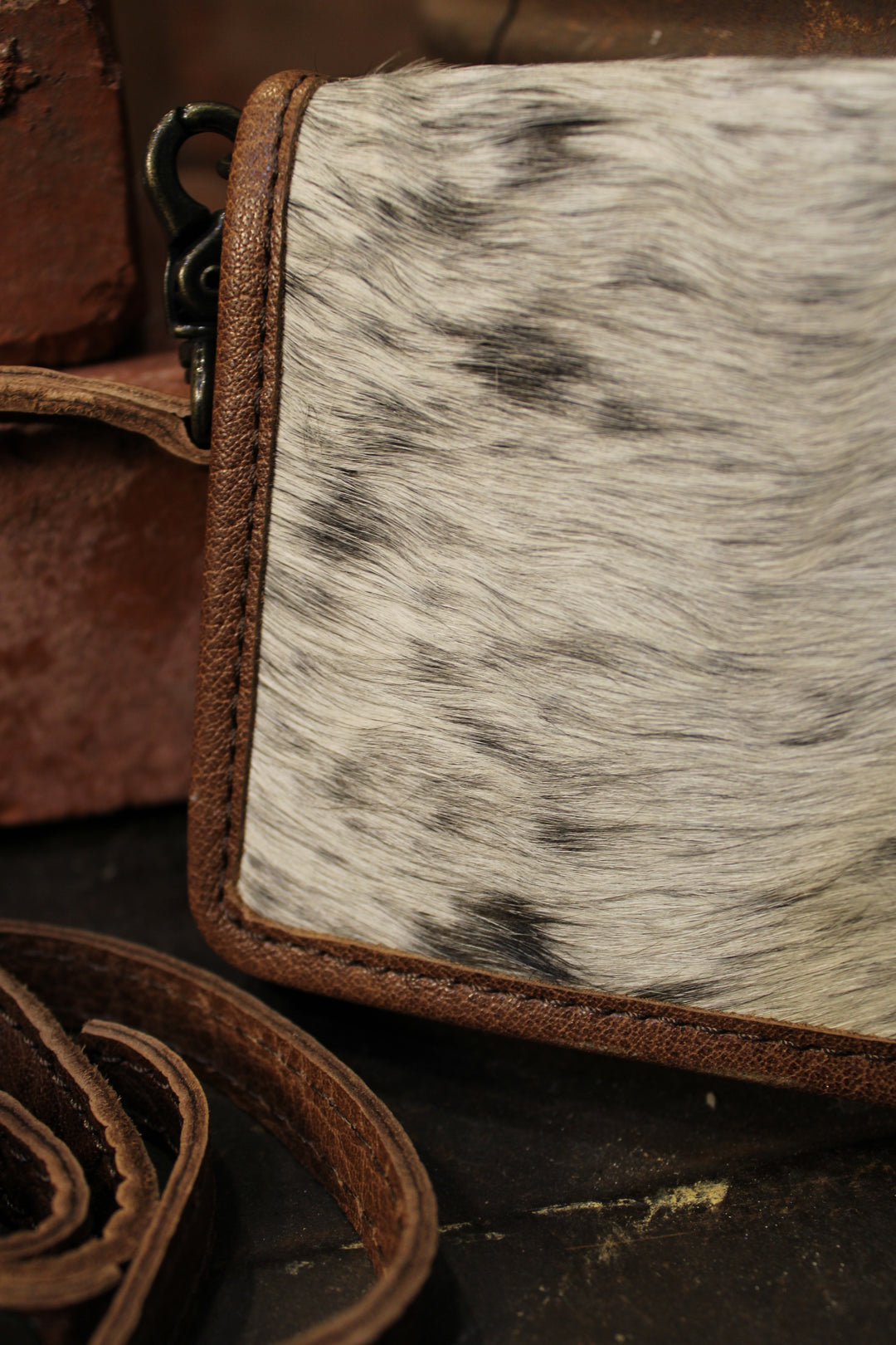 Rustic Lux Leather Cowhide Purse Wallet