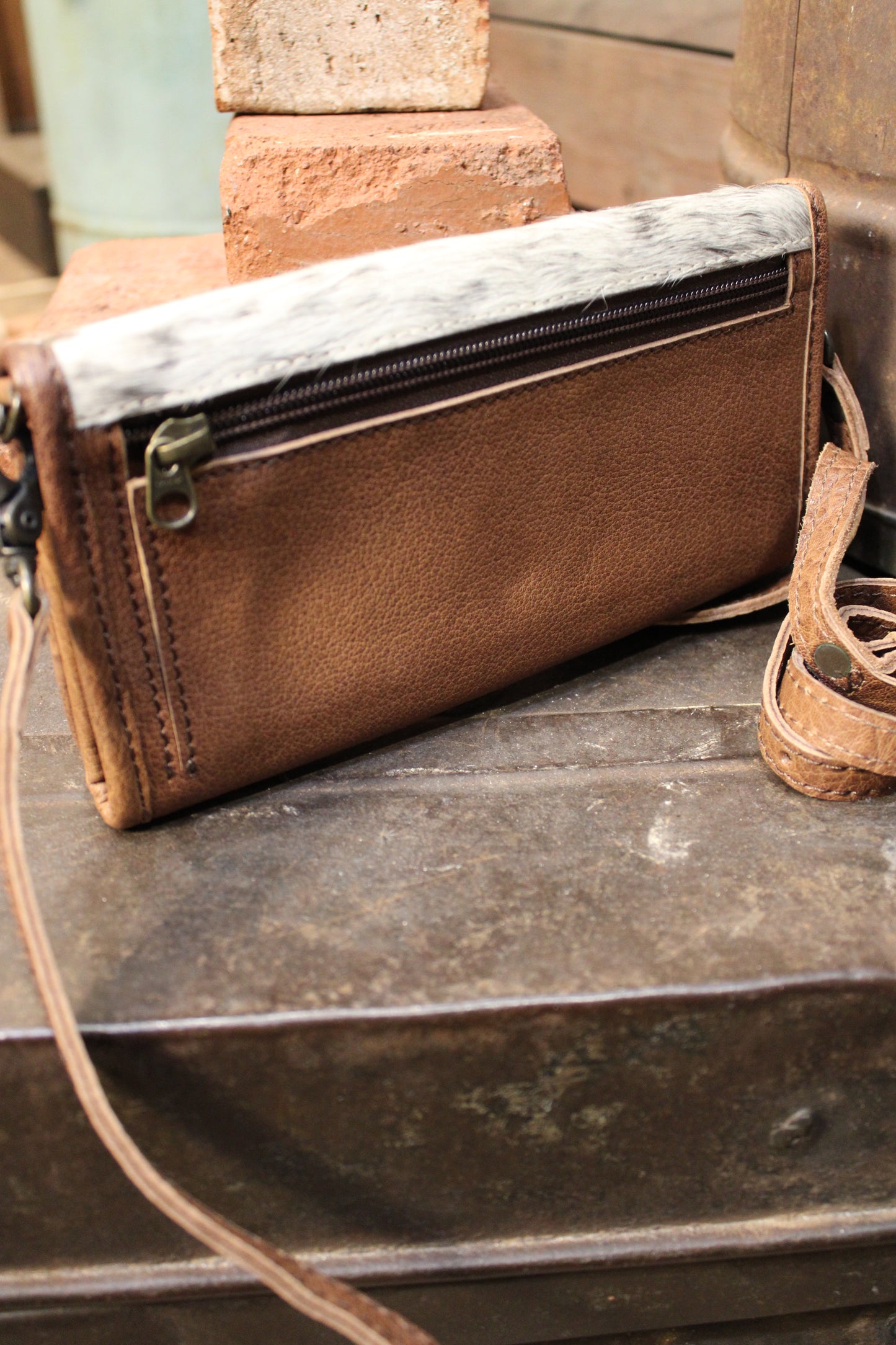 Rustic Lux Leather Cowhide Purse Wallet