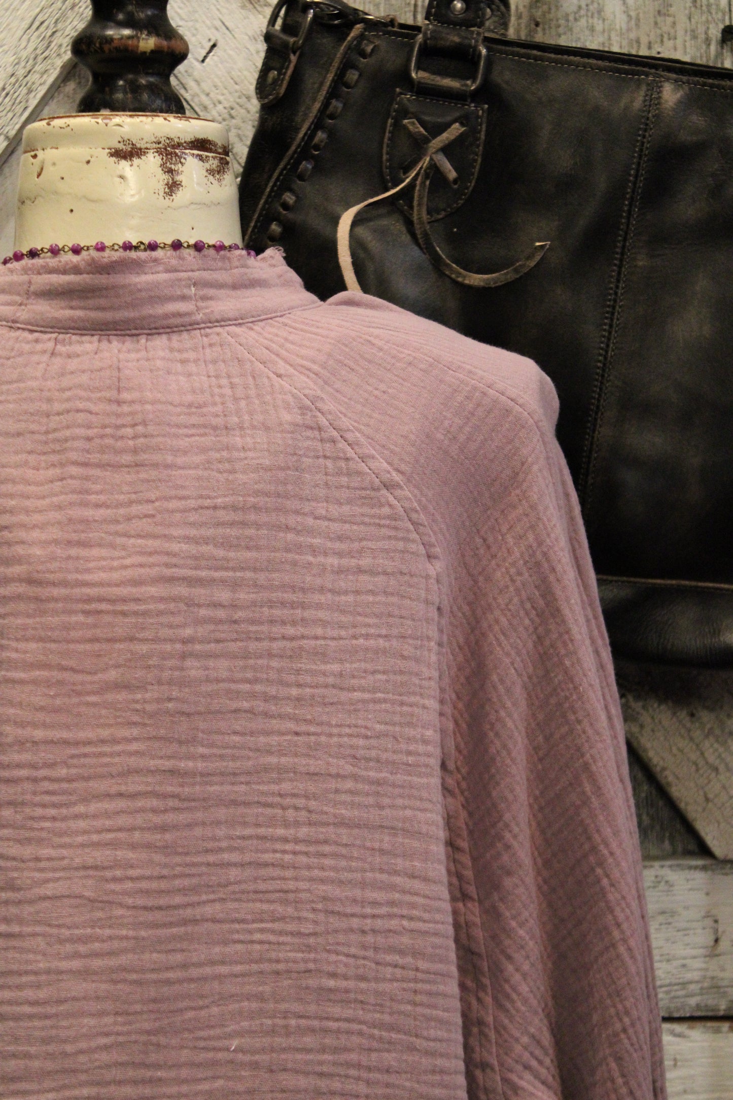 Lilac Cloud Cotton Button Up