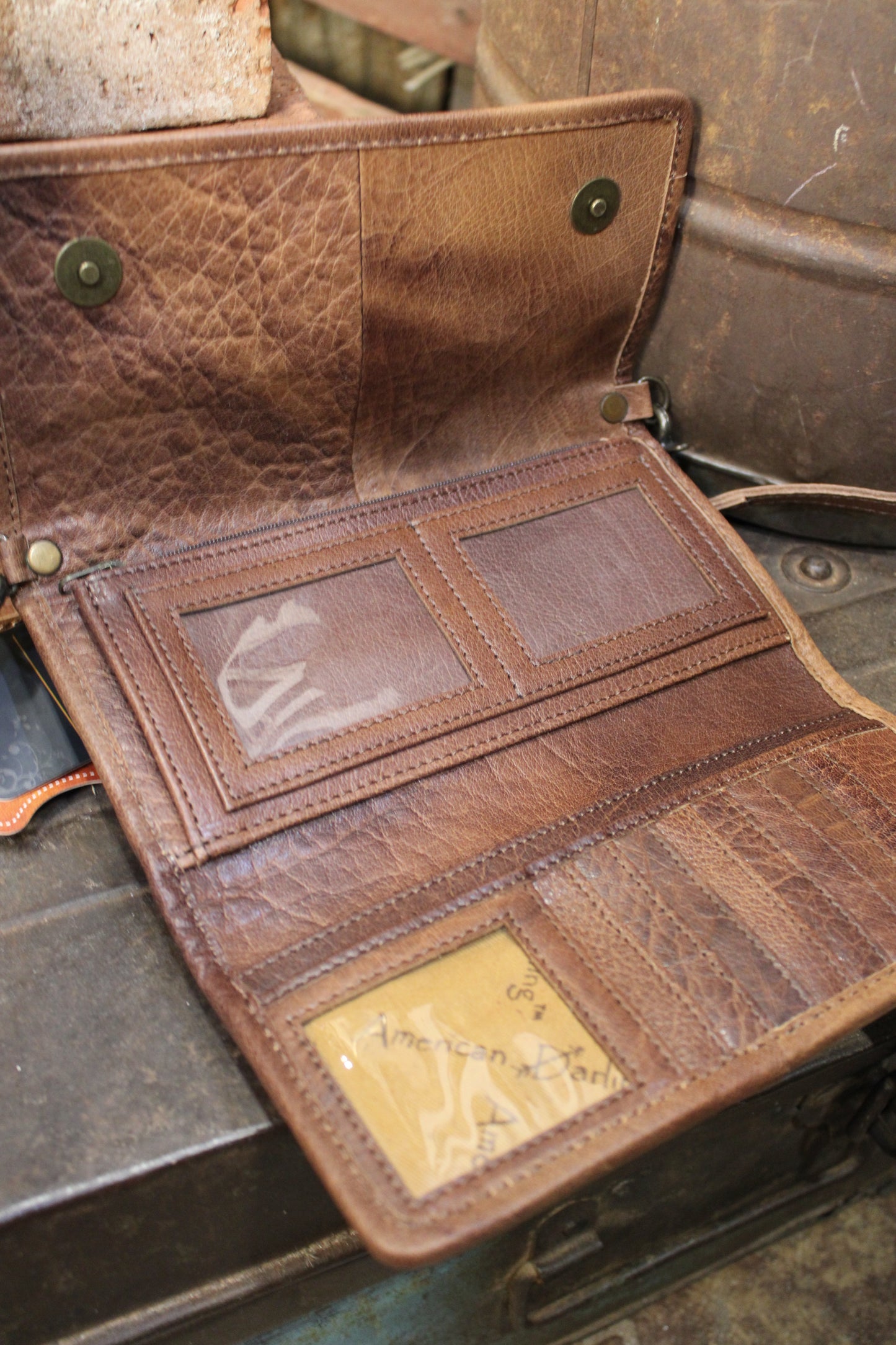 Rustic Lux Leather Cowhide Purse Wallet
