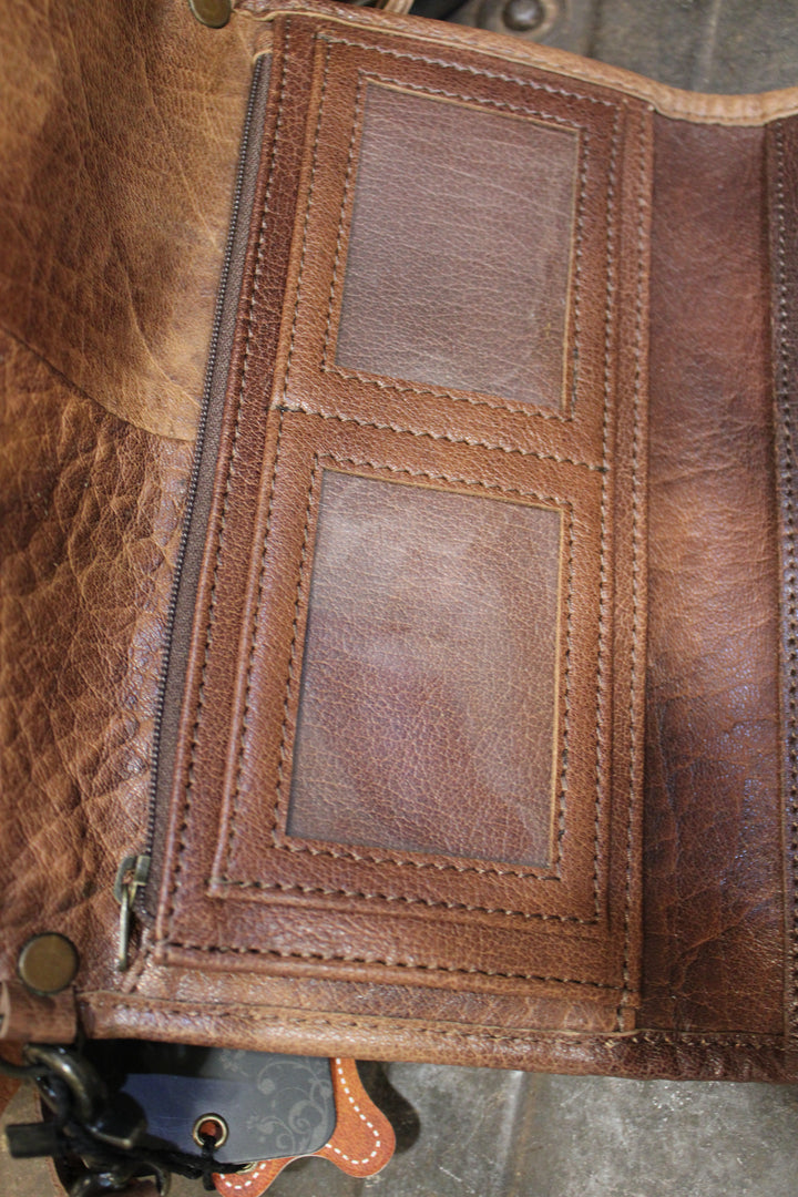 Rustic Lux Leather Cowhide Purse Wallet