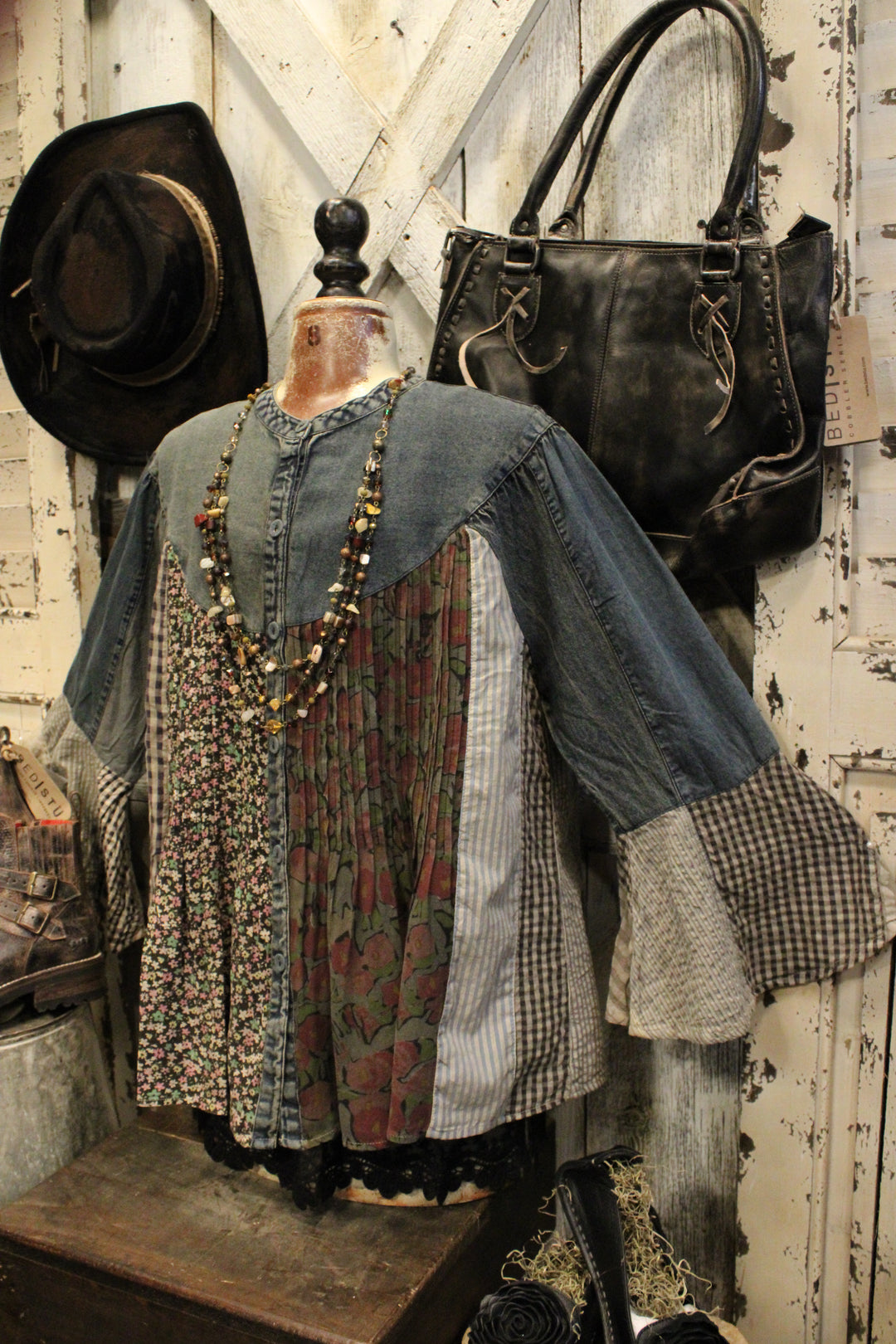 Pieced Together Button Up Top