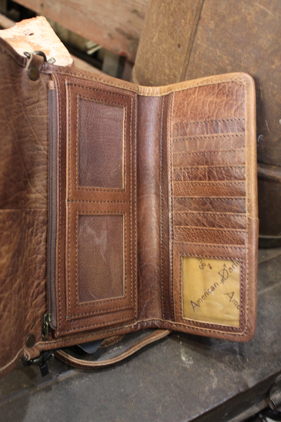 Rustic Lux Leather Cowhide Purse Wallet