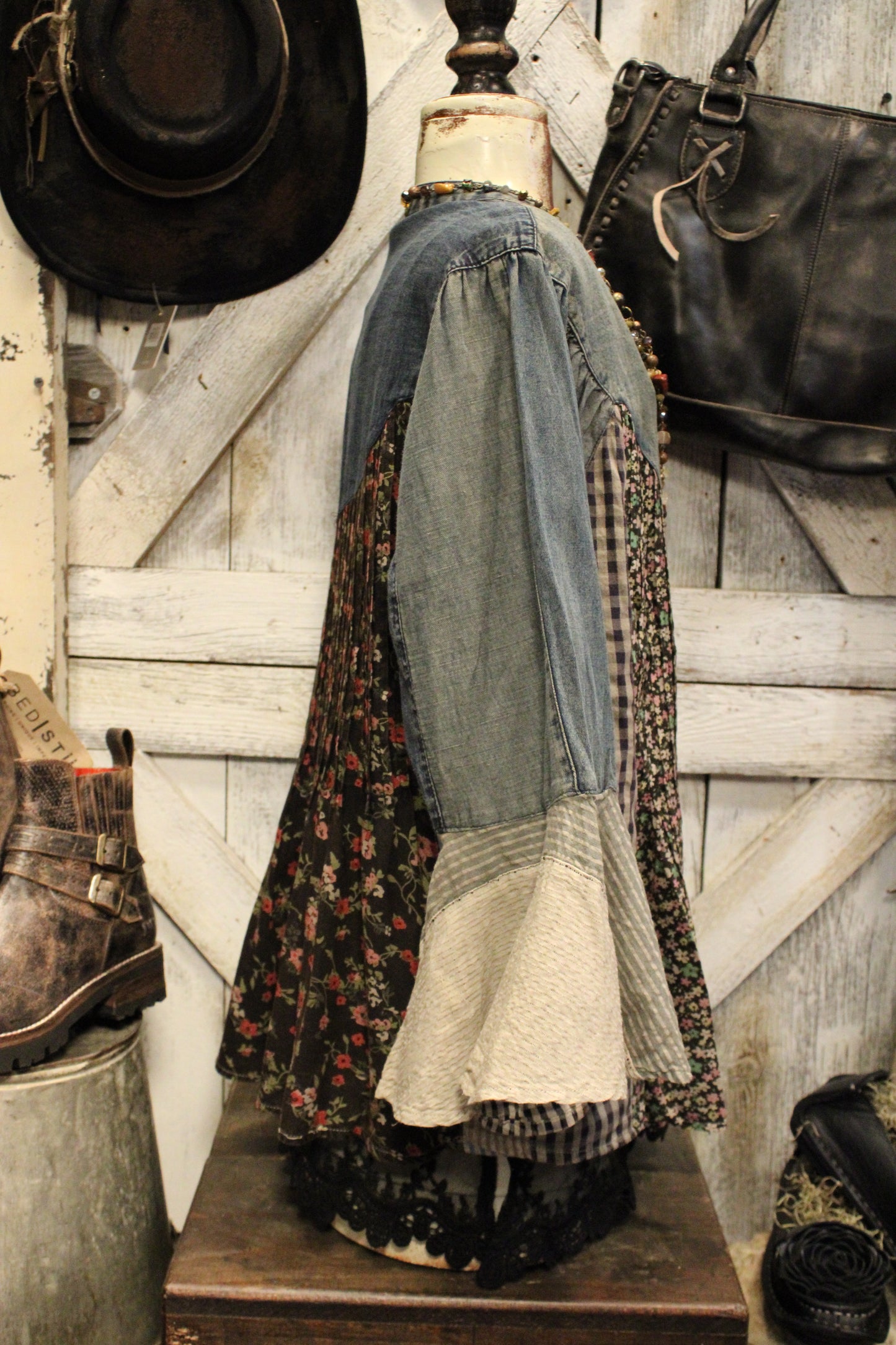 Pieced Together Button Down Top