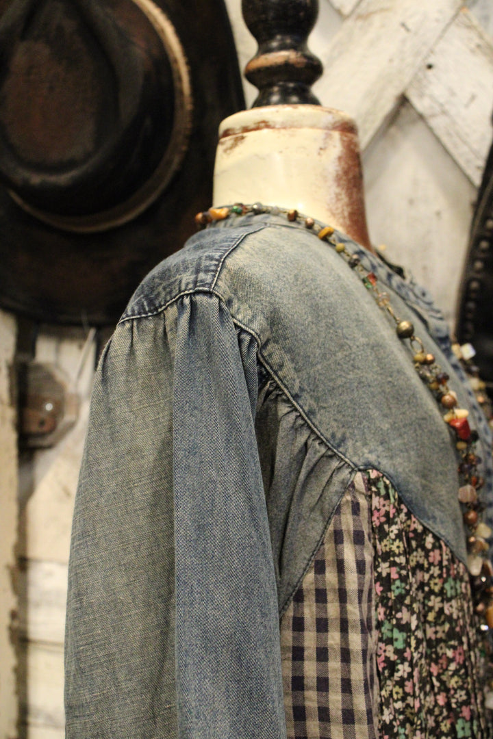 Pieced Together Button Up Top