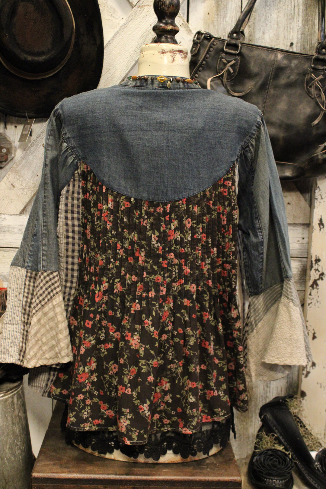 Pieced Together Button Up Top