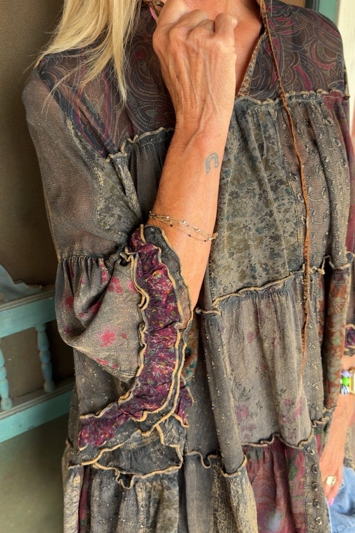 Weekend Hippie Amber Patchwork Tunic