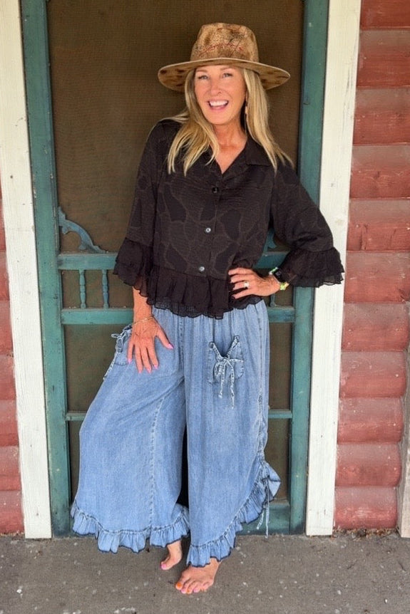 Cloverfield Blue Bloomer Pants