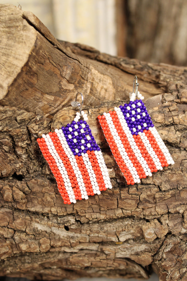 Star Spangled Beaded Earrings