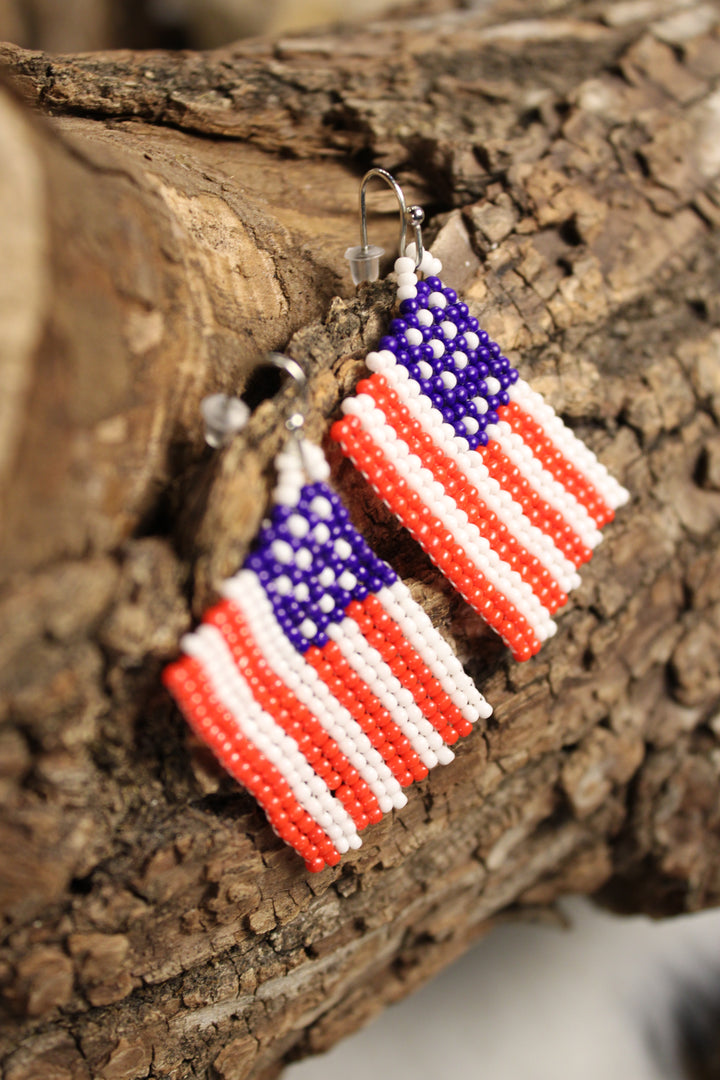 Star Spangled Beaded Earrings