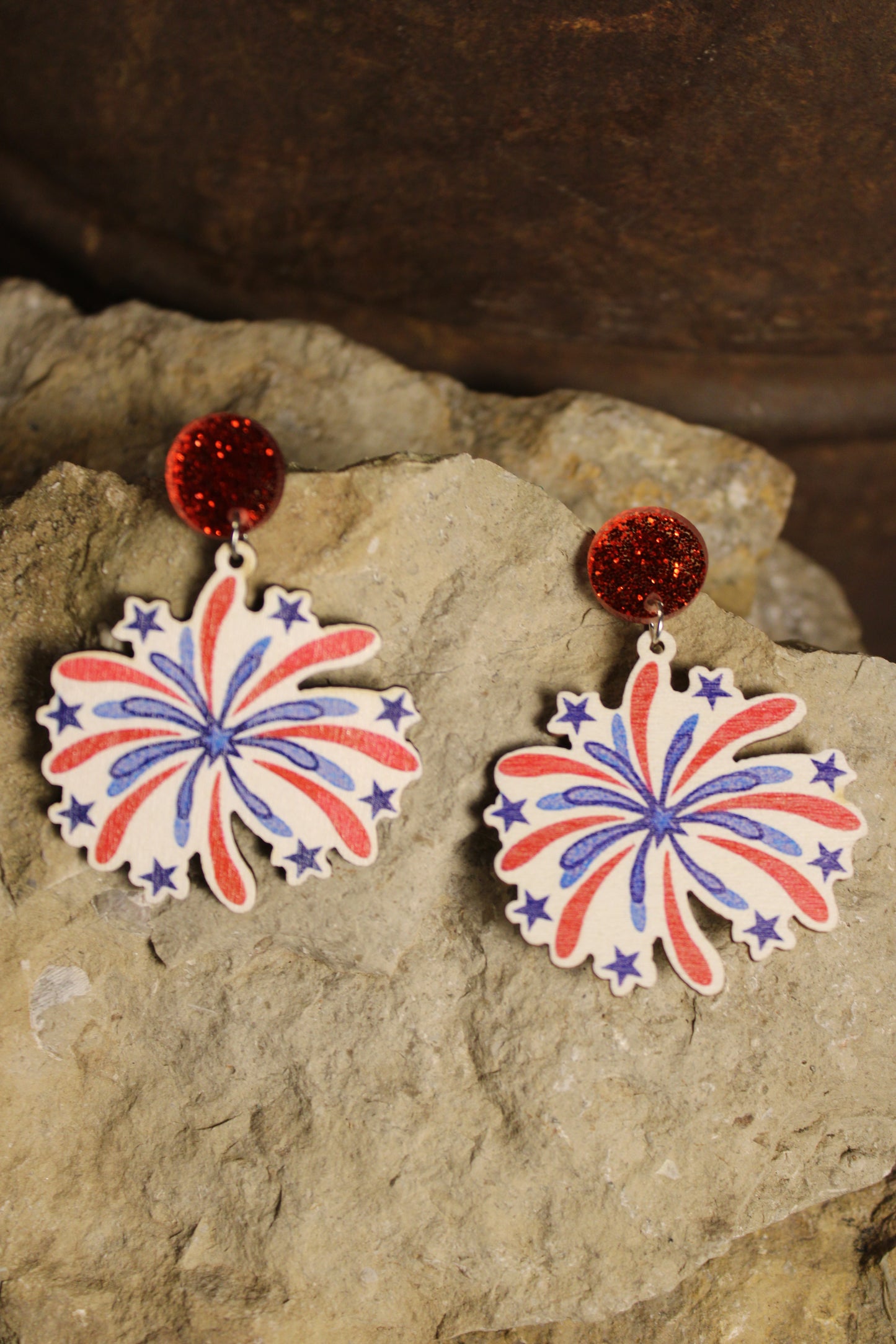 Red, White & Boom Earrings