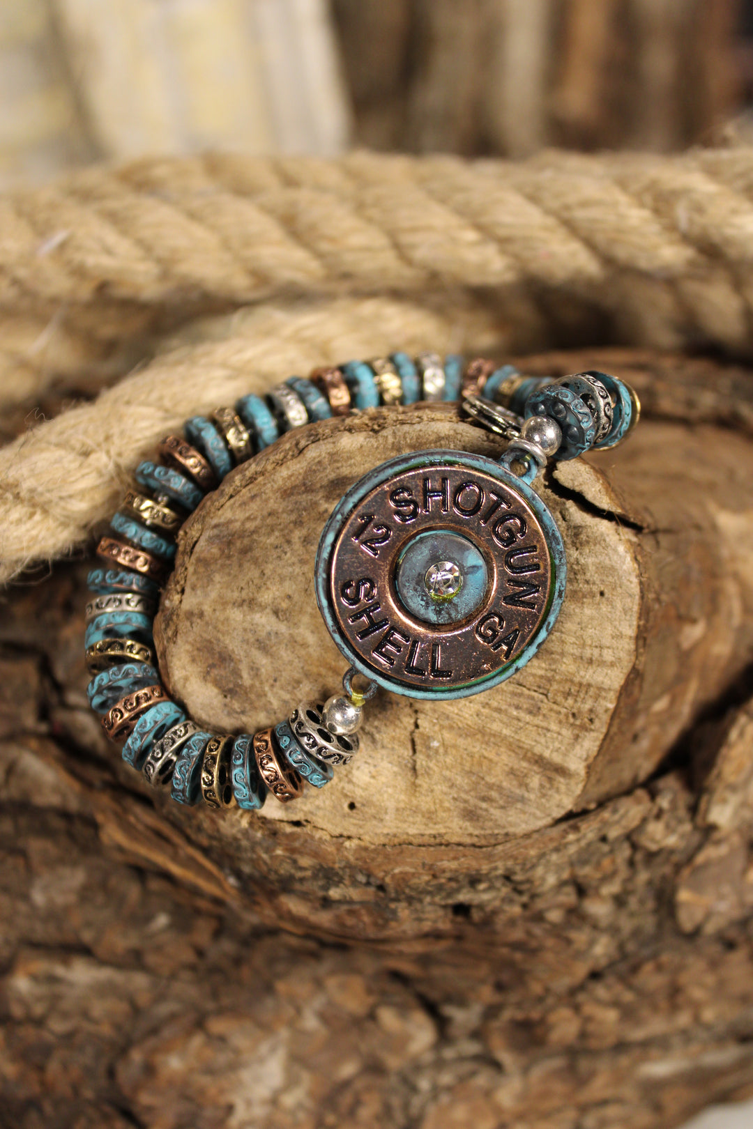 Mixed Metal Shotgun Shell Bracelet