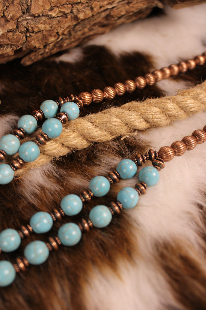 Turquoise Horizon Horseshoe Necklace