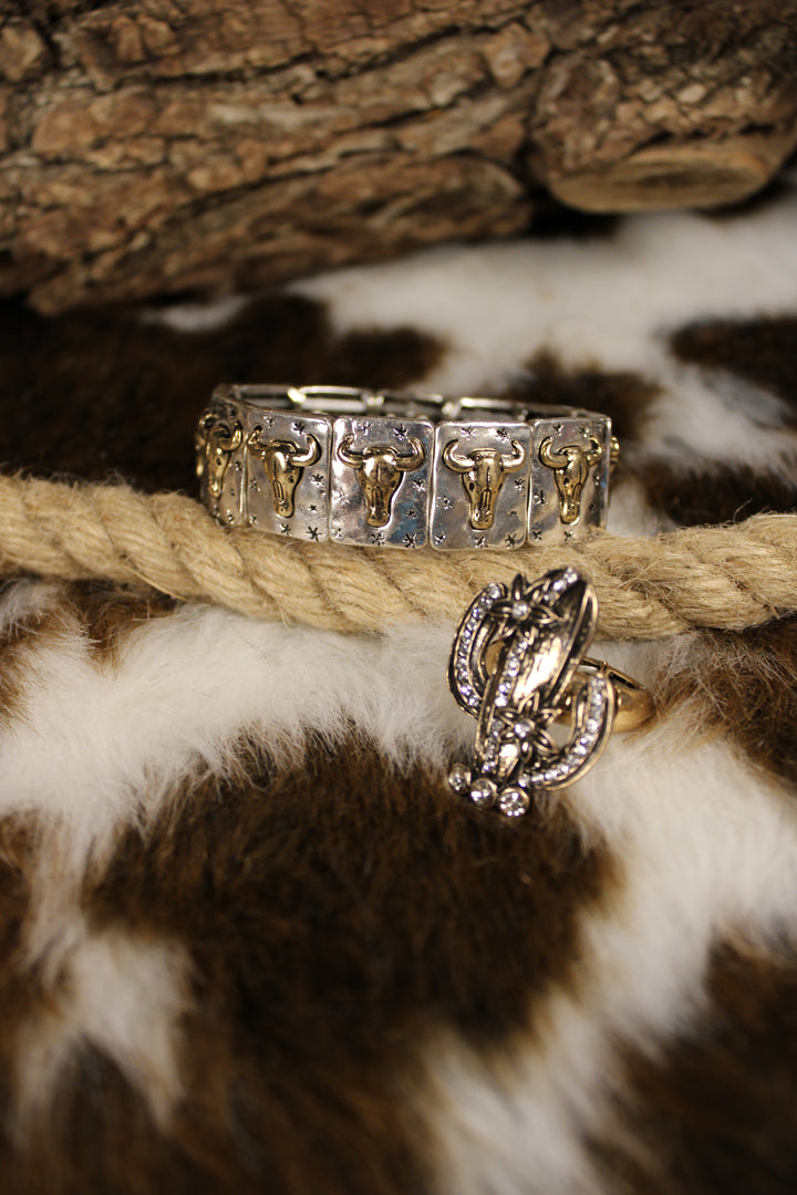 Gilded Cactus Ring