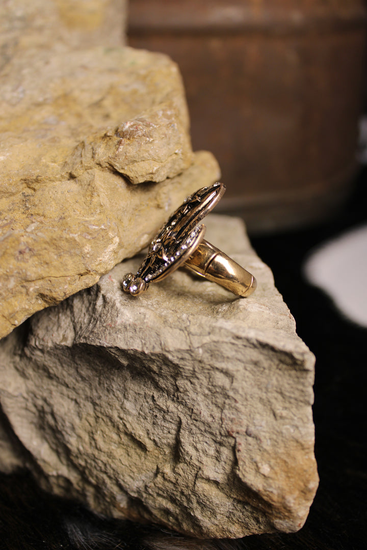 Gilded Cactus Ring
