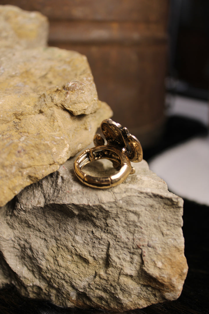 Gilded Cactus Ring