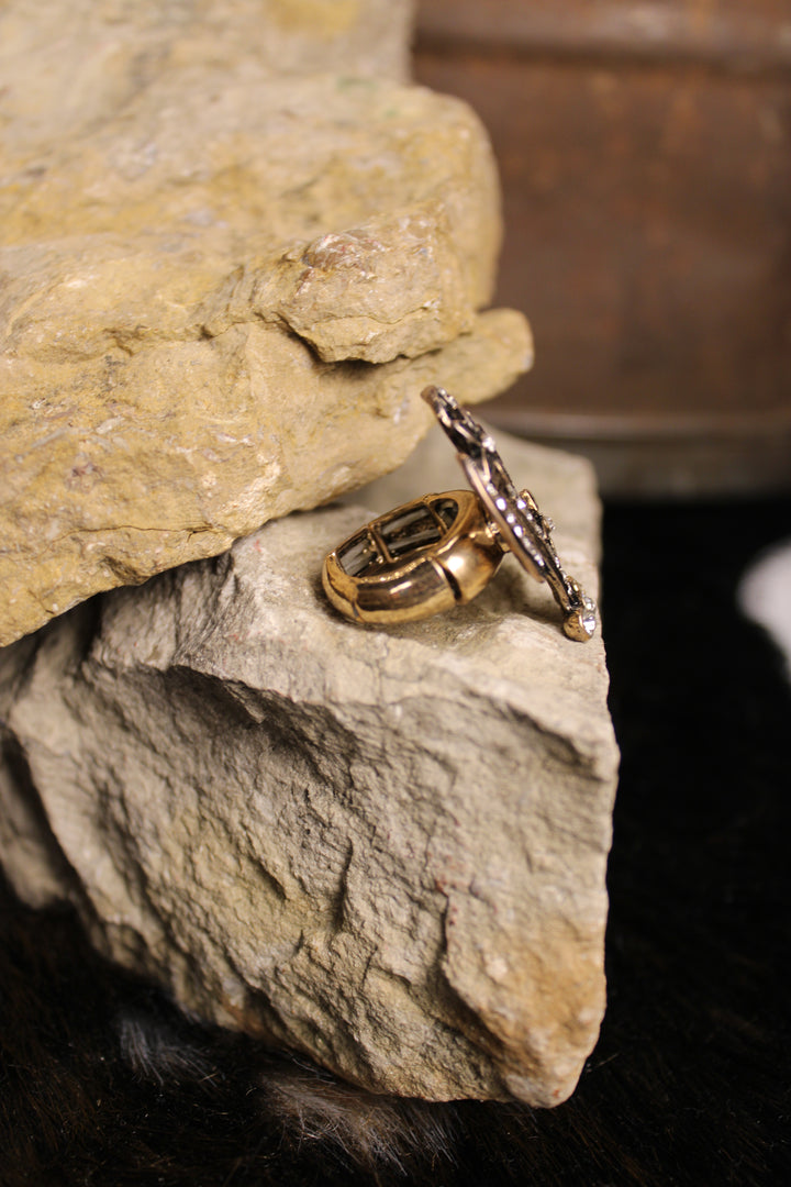 Gilded Cactus Ring