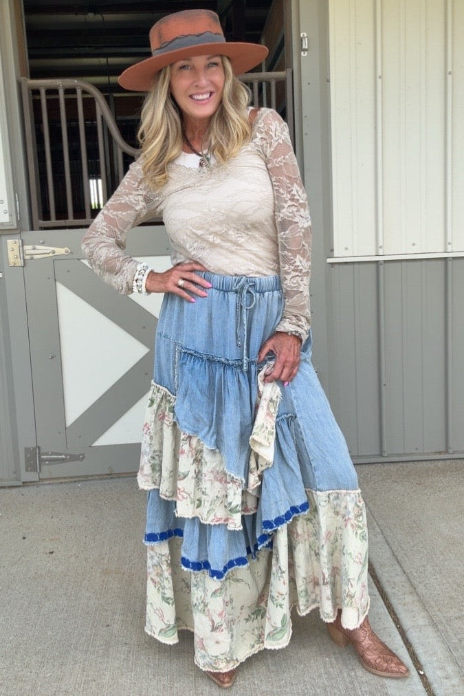 Dreamy Breeze Denim Skirt