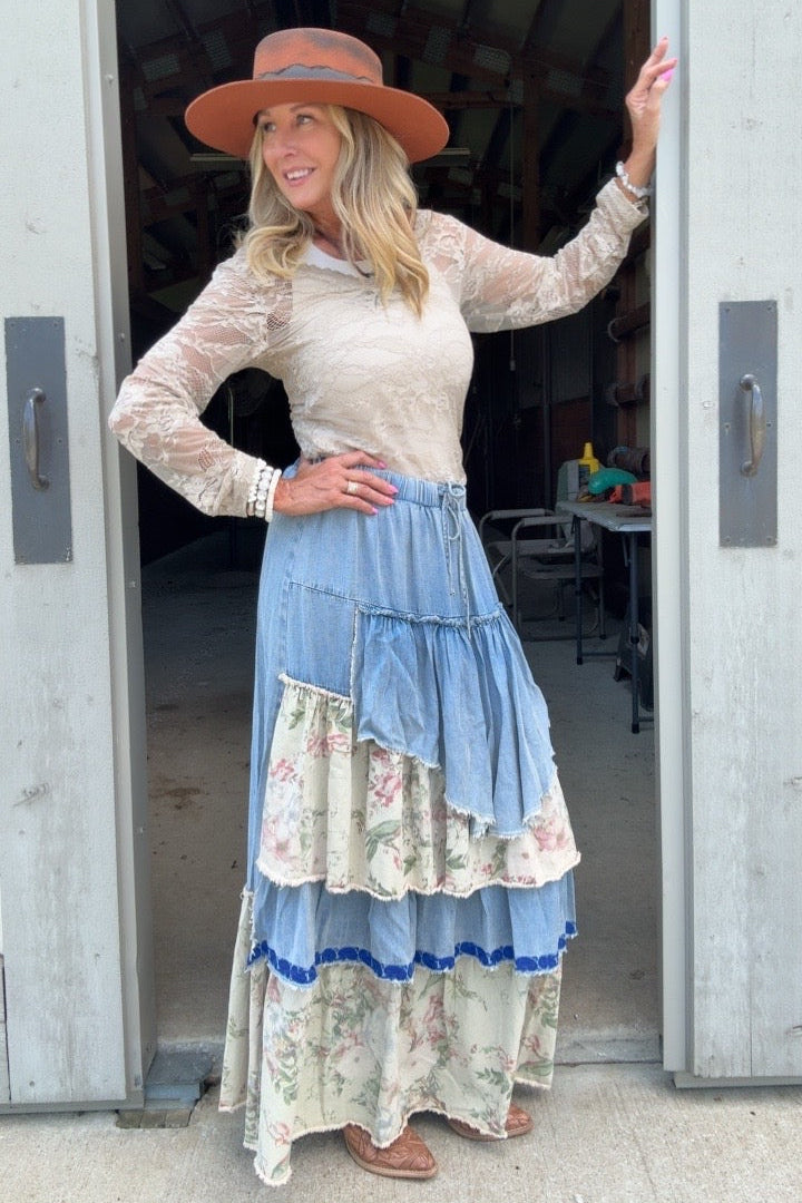 Dreamy Breeze Denim Skirt