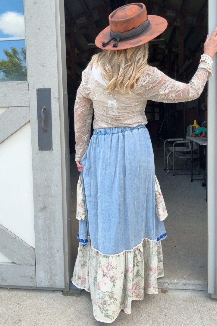 Dreamy Breeze Denim Skirt