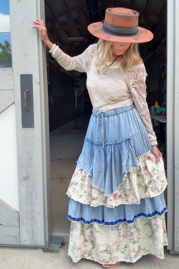 Dreamy Breeze Denim Skirt