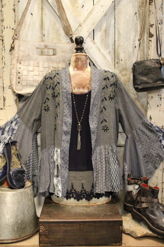 Shades Of Blue Chambray Kimono