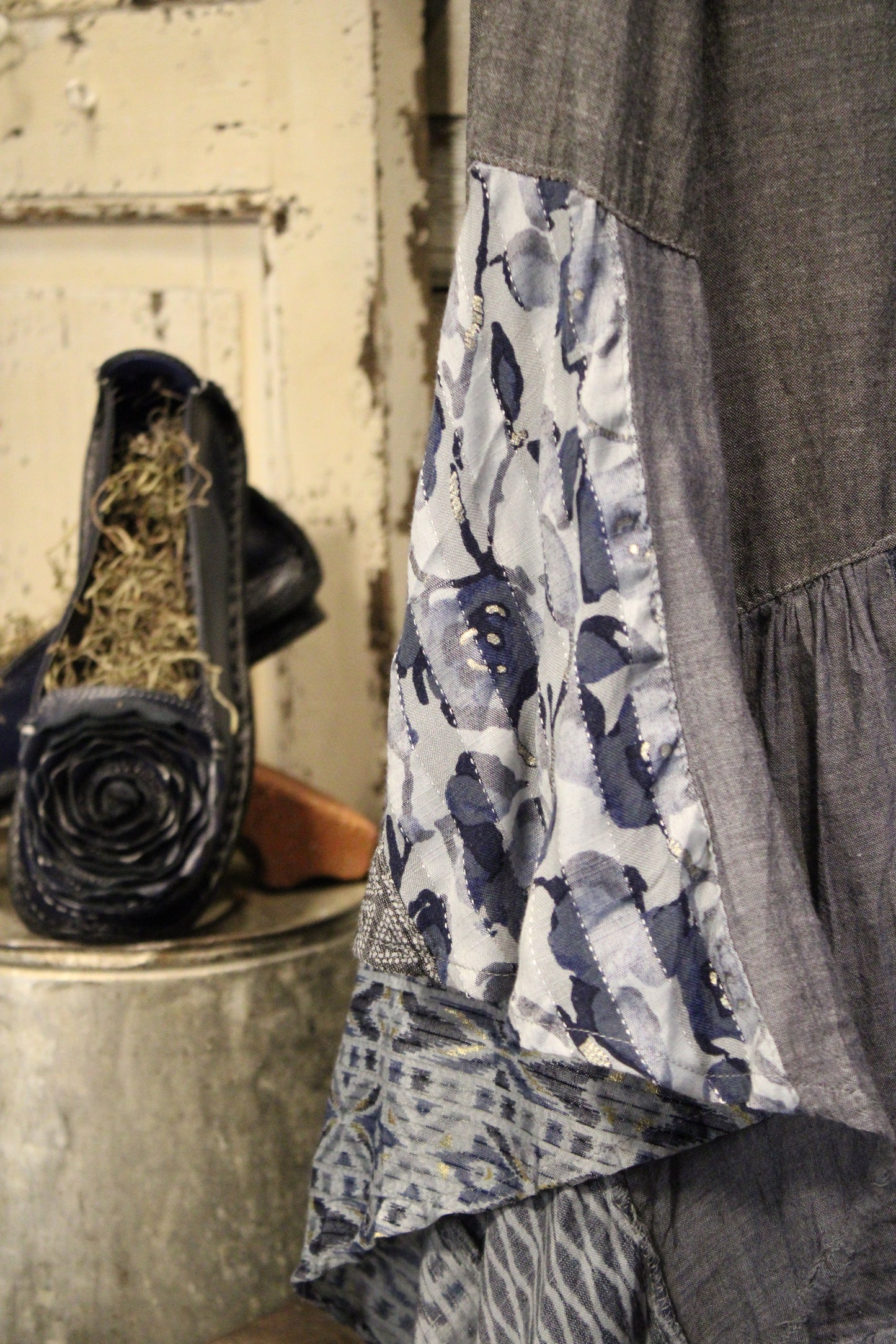 Shades Of Blue Chambray Kimono