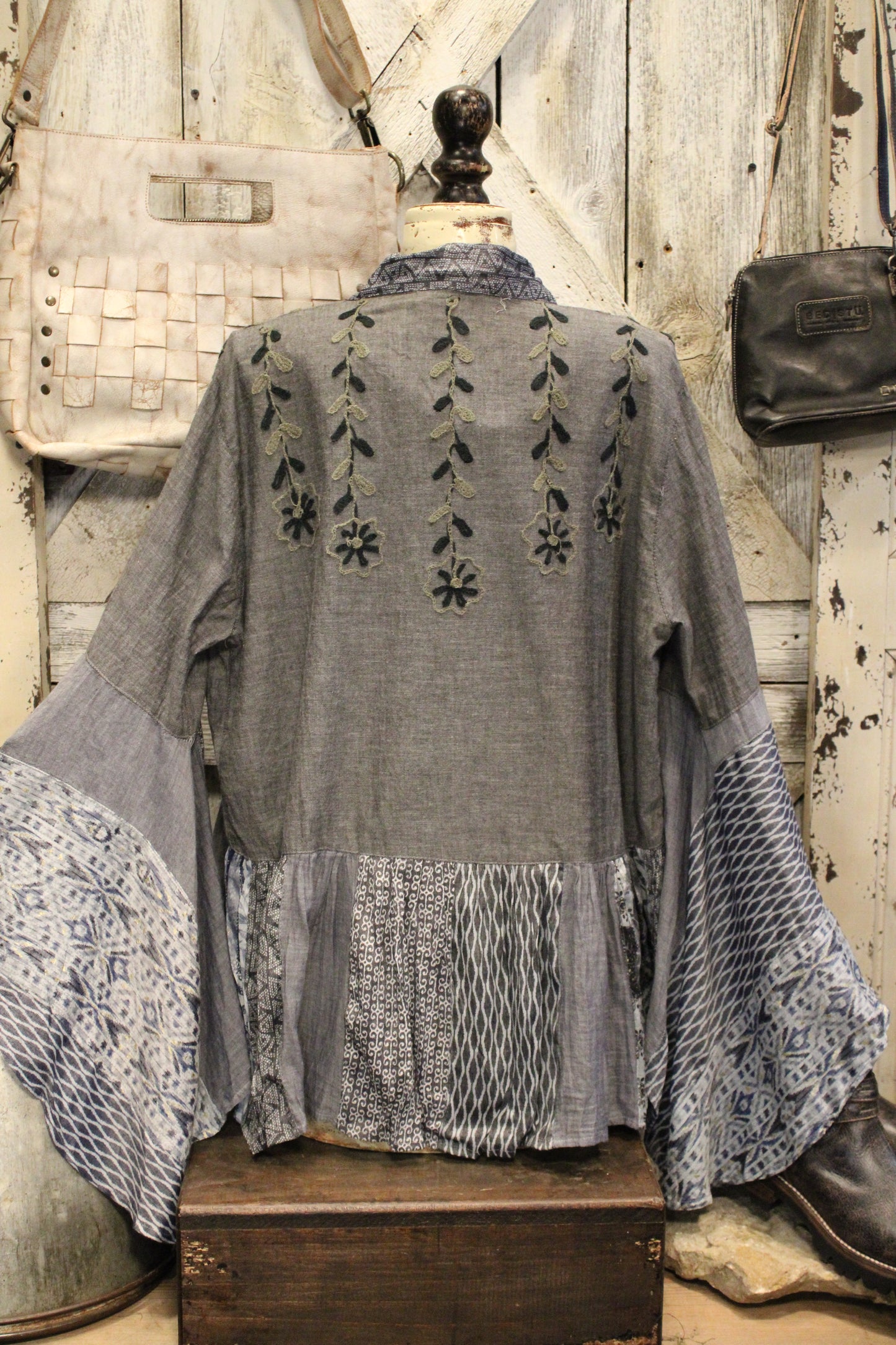 Shades Of Blue Chambray Kimono