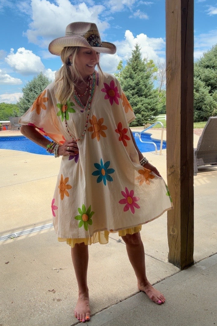 Kaleidoscope Cotton Poncho