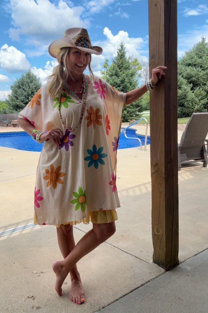 Kaleidoscope Cotton Poncho