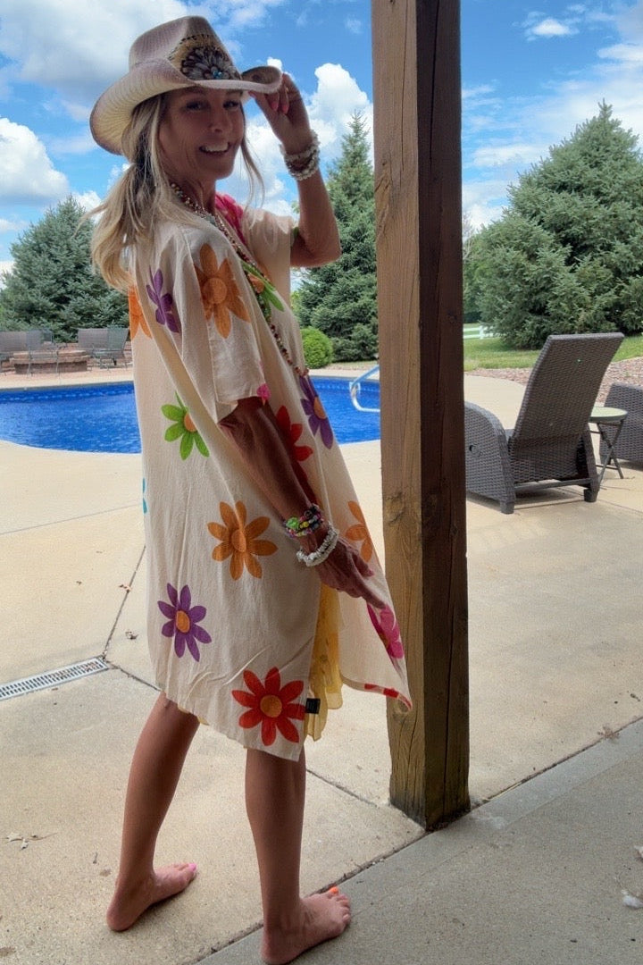 Kaleidoscope Cotton Poncho