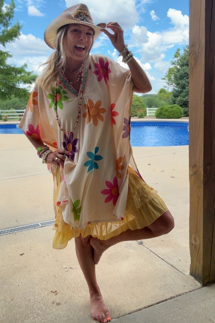 Kaleidoscope Cotton Poncho