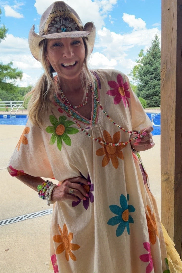 Kaleidoscope Cotton Poncho