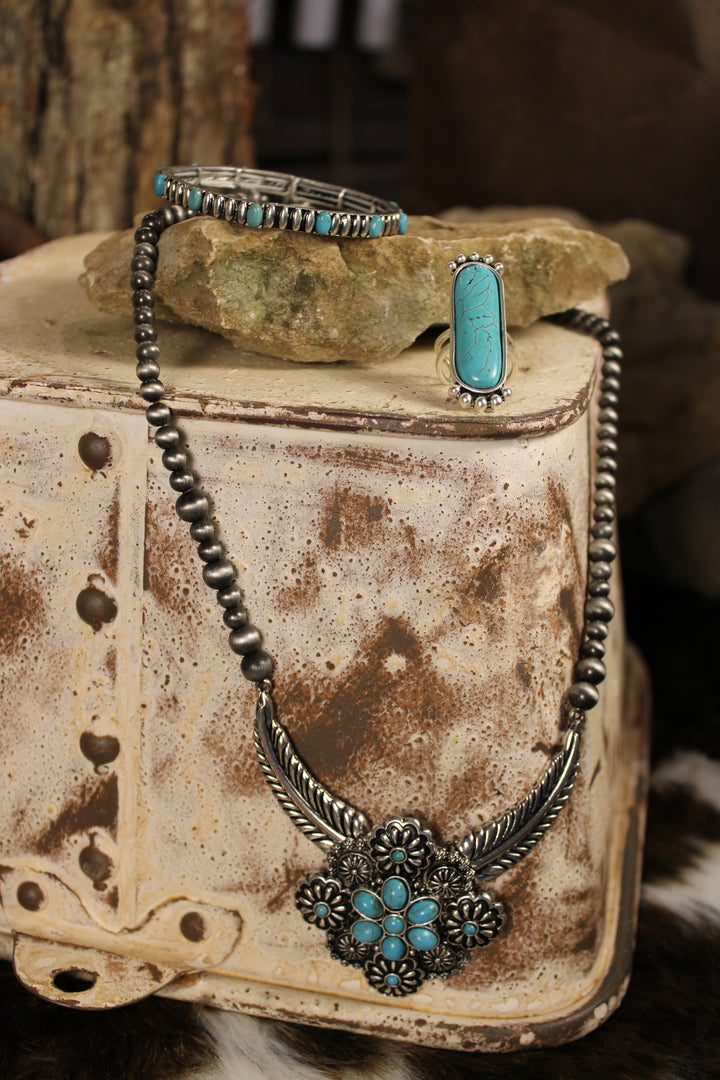 Mesa Oblong Turquoise Ring