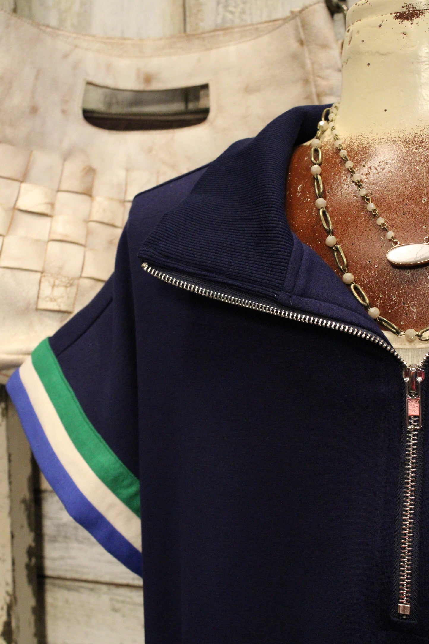 Harbor Stripe Half-Zip Top