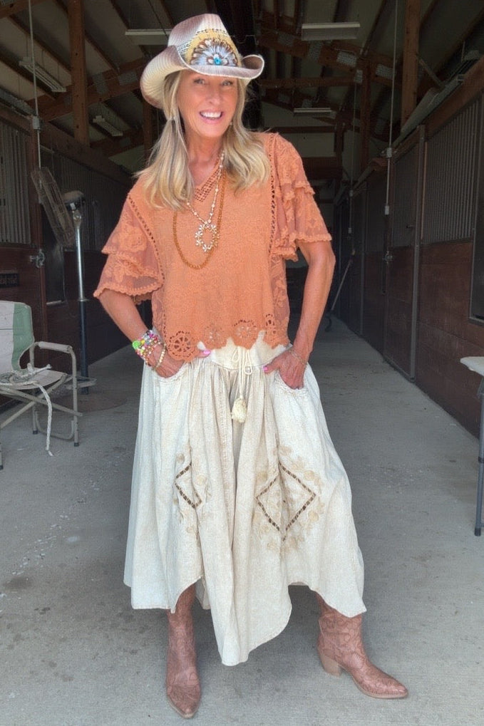 Blissful Sand Flowy Pants