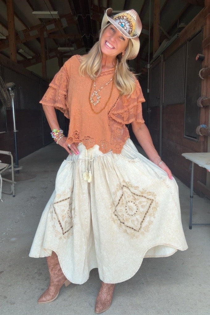 Blissful Sand Flowy Pants