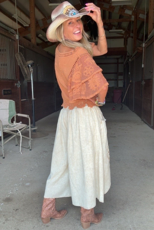 Blissful Sand Flowy Pants